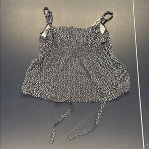 John Galt Brandy Melville Blue Floral Tie-Front Camisole Top